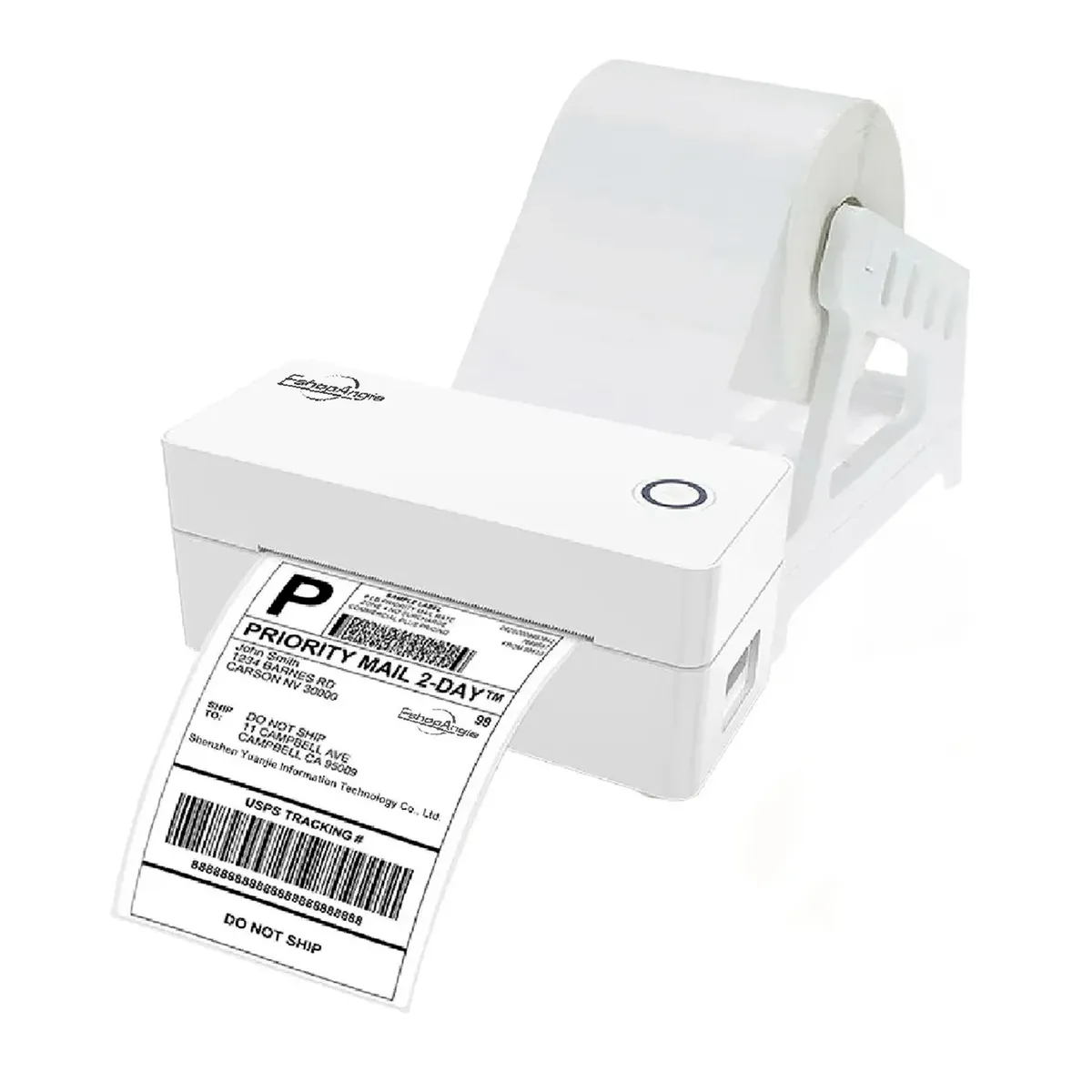 ESHOPANGIE - Impresora Portatil Etiqueta Bluetoot Usb +soporte Blanco