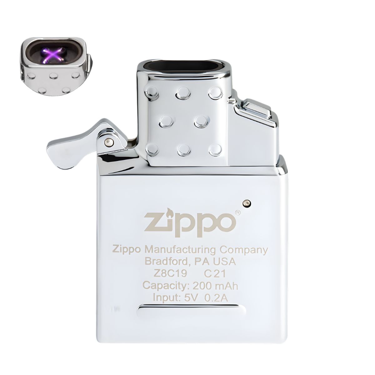ZIPPO - Inserto Zippo Doble Arco Recargable USB Plasma ZP65828