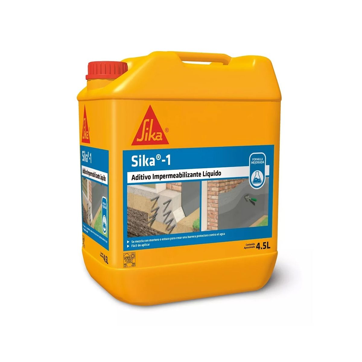 Sika 1 Aditivo Impermeabilizante De Mortero Estuco 4,5 Lt, marca SIKA - Foto Principal