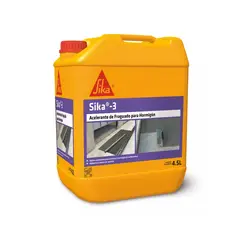 SIKA - 3 Aditivo Acelerante Controlado Fraguado Mortero 4,5 Lt