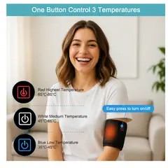MOVI - Codera Eléctrica con 3 Niveles de Calor - Alivio para Dolor de Codo, Tendinitis y Artritis