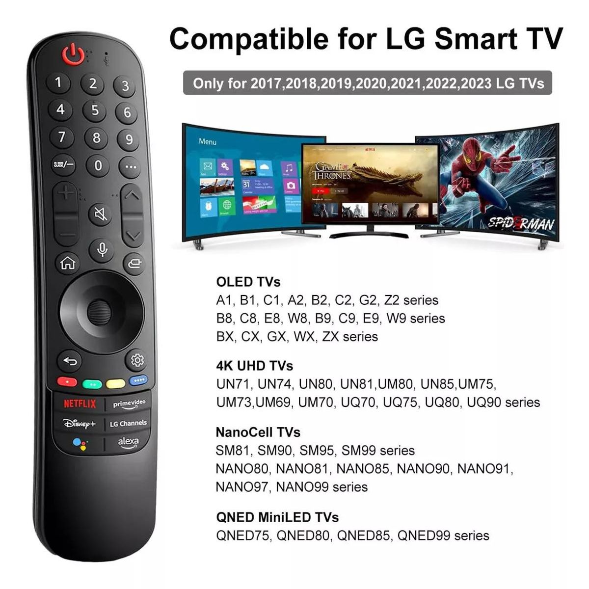 GENERICO - Control remoto LG Disney Netflix Google Assistant