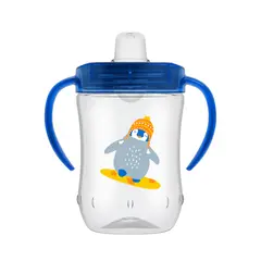 DR BROWN'S - Vaso Con Asas y Boquilla Blanda Azul 270ml 9M+ Dr. Brown´s