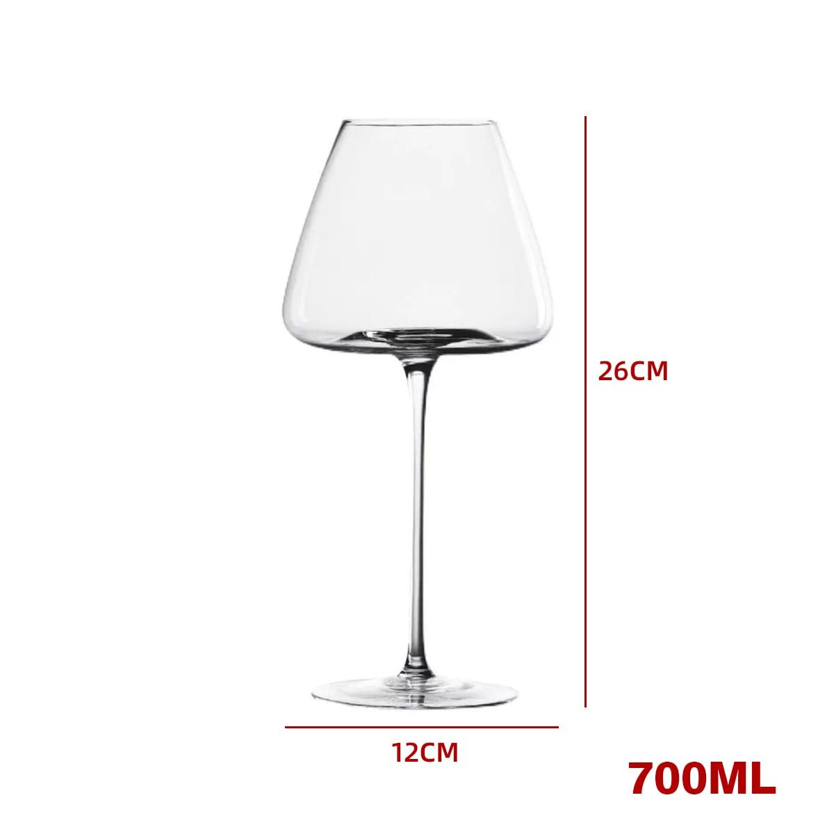 GENERICO - Set 6 Copas De Vino Grande Cristalina De 700 Ml