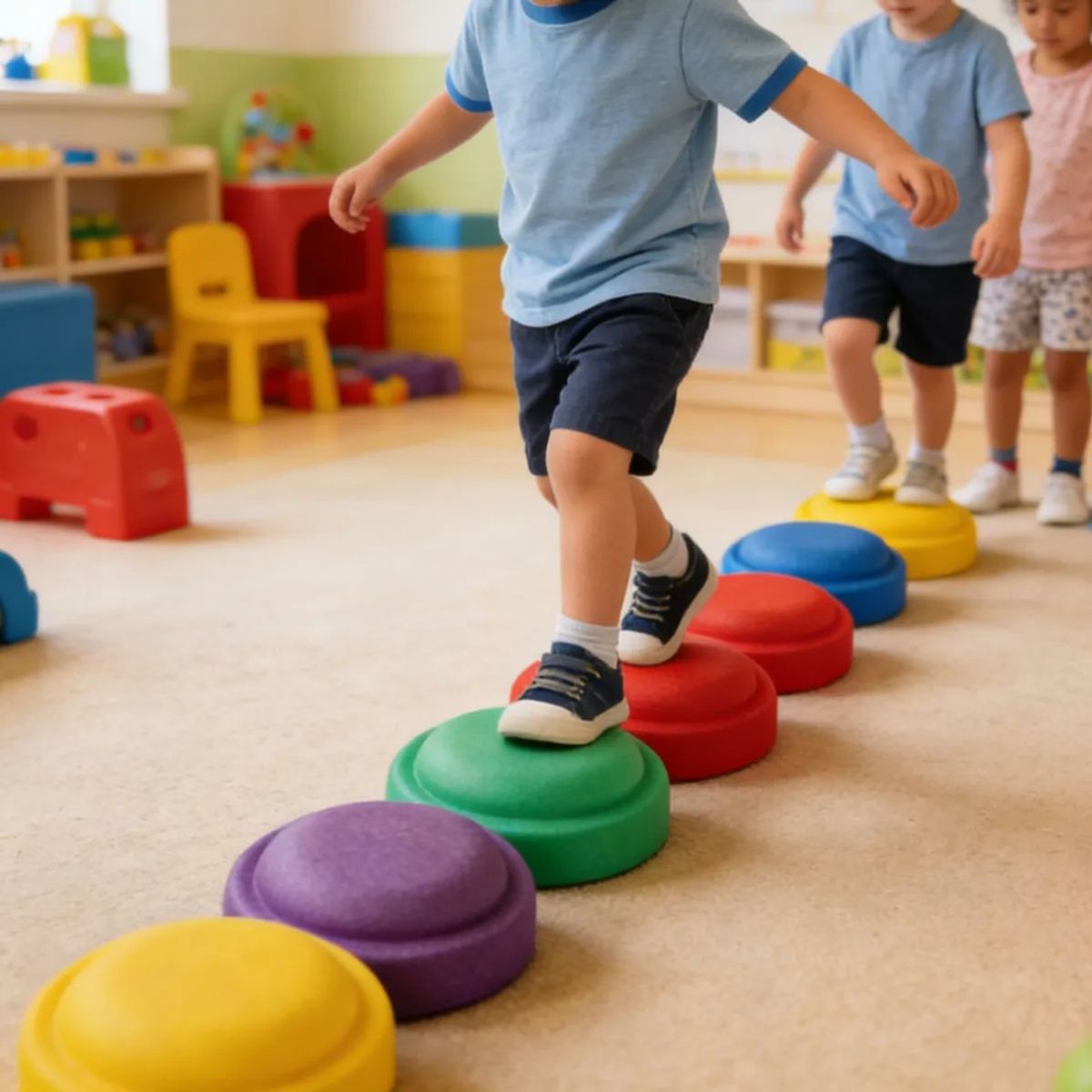 GENERICO - Piedras Equilibrio Infantiles Epp 6 Piezas Apilables