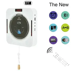 PUREPOWER - Reproductor de CD portátil con Bluetooth y Pantalla LCD para montar en la pared Soporte CDMP3AUX