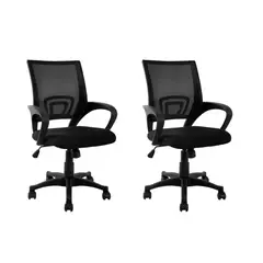 GENERICO - Silla escritorio negra phoenix 2 unidades Casa Viva
