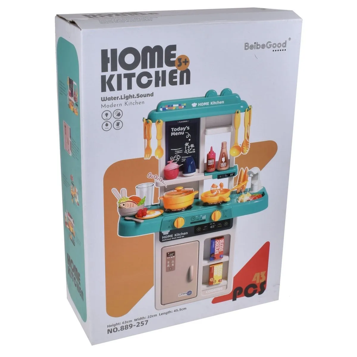 ANSALDO - SET COCINA CON 43 PIEZAS CON LUZ Y SONIDO