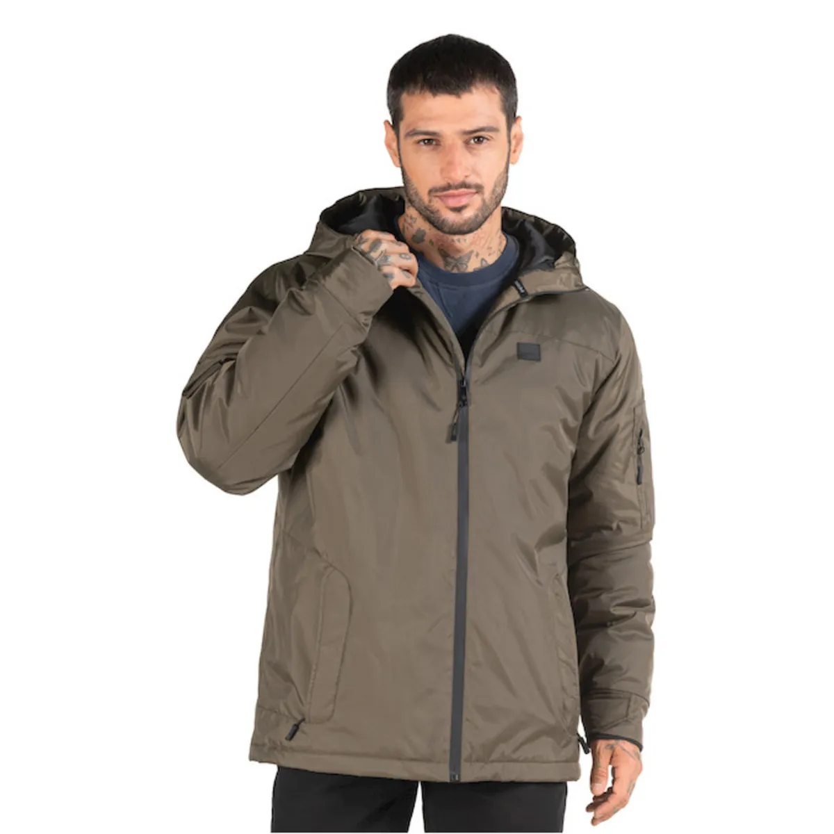 PANAMA JACK - Parka Hombre Impermeable Outdoor Verde Oscuro Panama Jack
