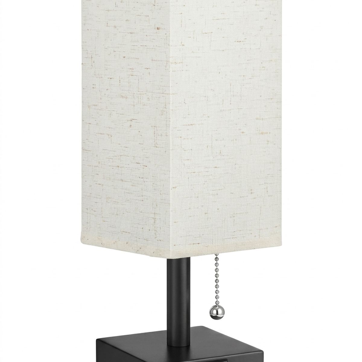 GENERICO - Lámpara para Decoración de Escritoriovelador con Cargador Estructura Negro Pantalla Beige