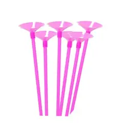 GENERICO - Varillas rosa para globos 12pcs 1x42cm