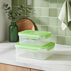 KEEP - Set 2 Taper Contenedor De Alimentos Tupper Plastico Tup Naranja