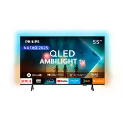 PHILIPS - Ambilight TV 55 QLED 4K UHD 55PUD8250