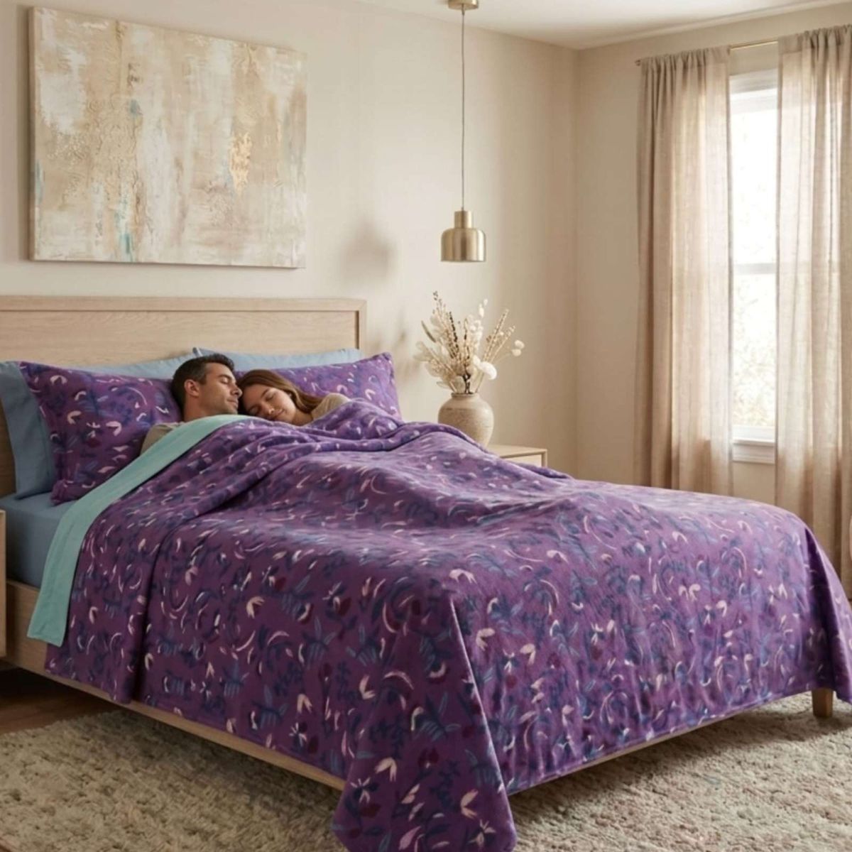 GENERICO - Juego de Sabanas de Polar 2 Plazas Diseños Estampados Invierno