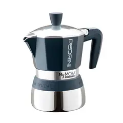 STERN - Cafetera Moka de inducción de acero inoxidable 3 tazas