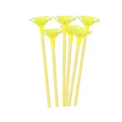 GENERICO - Varillas para globos amarillas 1x42cm 12pcs