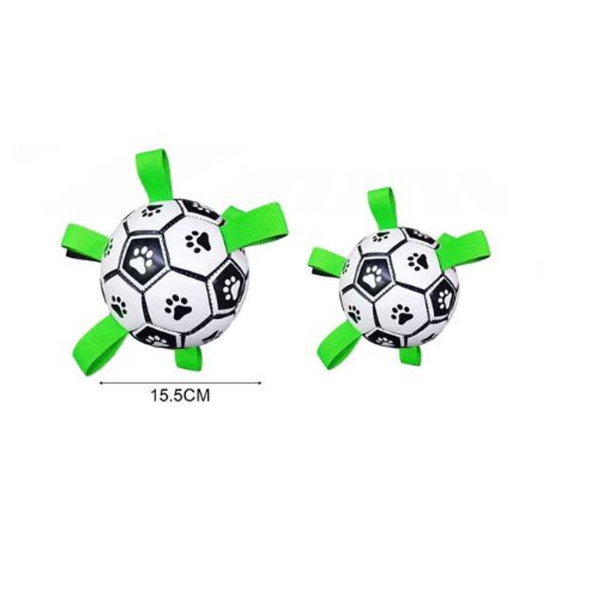 GENERICO - PELOTA DE FÚTBOL INTERACTIVA PARA PERROS CON CORREAS 15.5CM