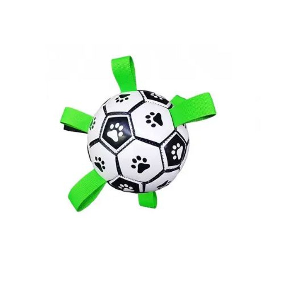 GENERICO - PELOTA DE FÚTBOL INTERACTIVA PARA PERROS CON CORREAS 15.5CM