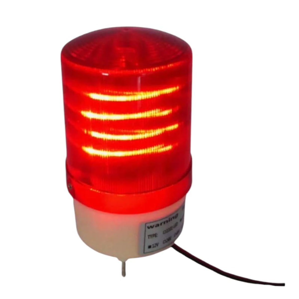 GENERICO - baliza led strobo 16 led grande con sirena roja 12v ideal para alrma comunitaria