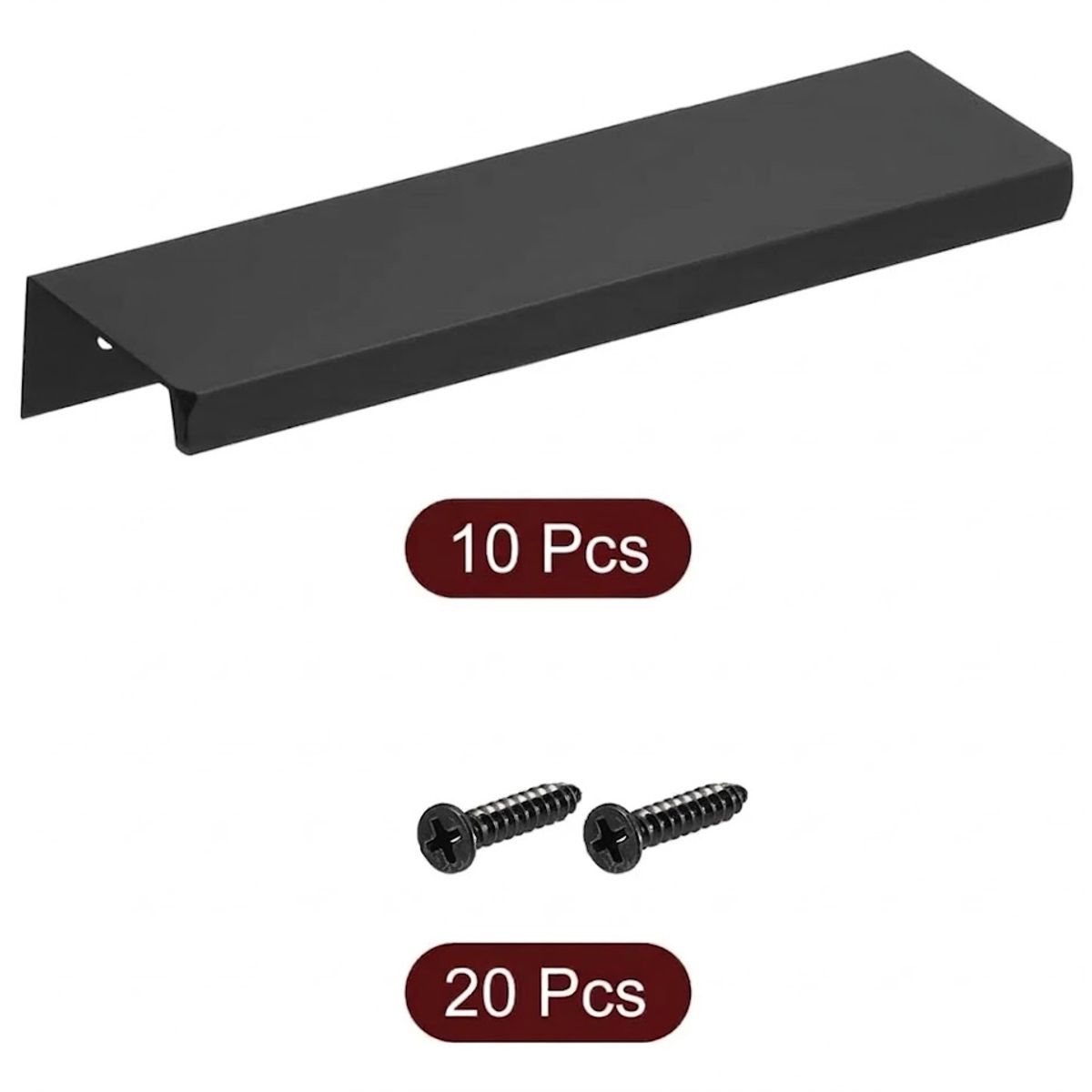 GENERICO - Tiradores Manilla Negro, Tirador Mueble Puerta 15cm 10 Unid