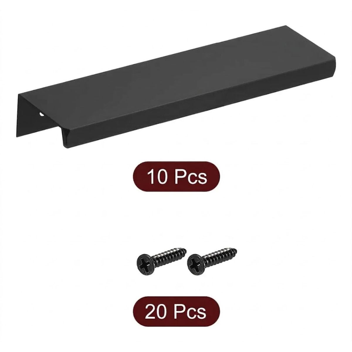 GENERICO - Tiradores Manilla Negro, Tirador Mueble Puerta 15cm 10 Unid