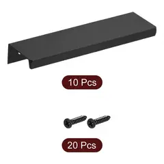 GENERICO - Tiradores Manilla Negro, Tirador Mueble Puerta 15cm 10 Unid