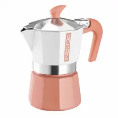 STERN - Cafetera MyMoka aluminio pulido 3 tazas (130 ml) color damasco