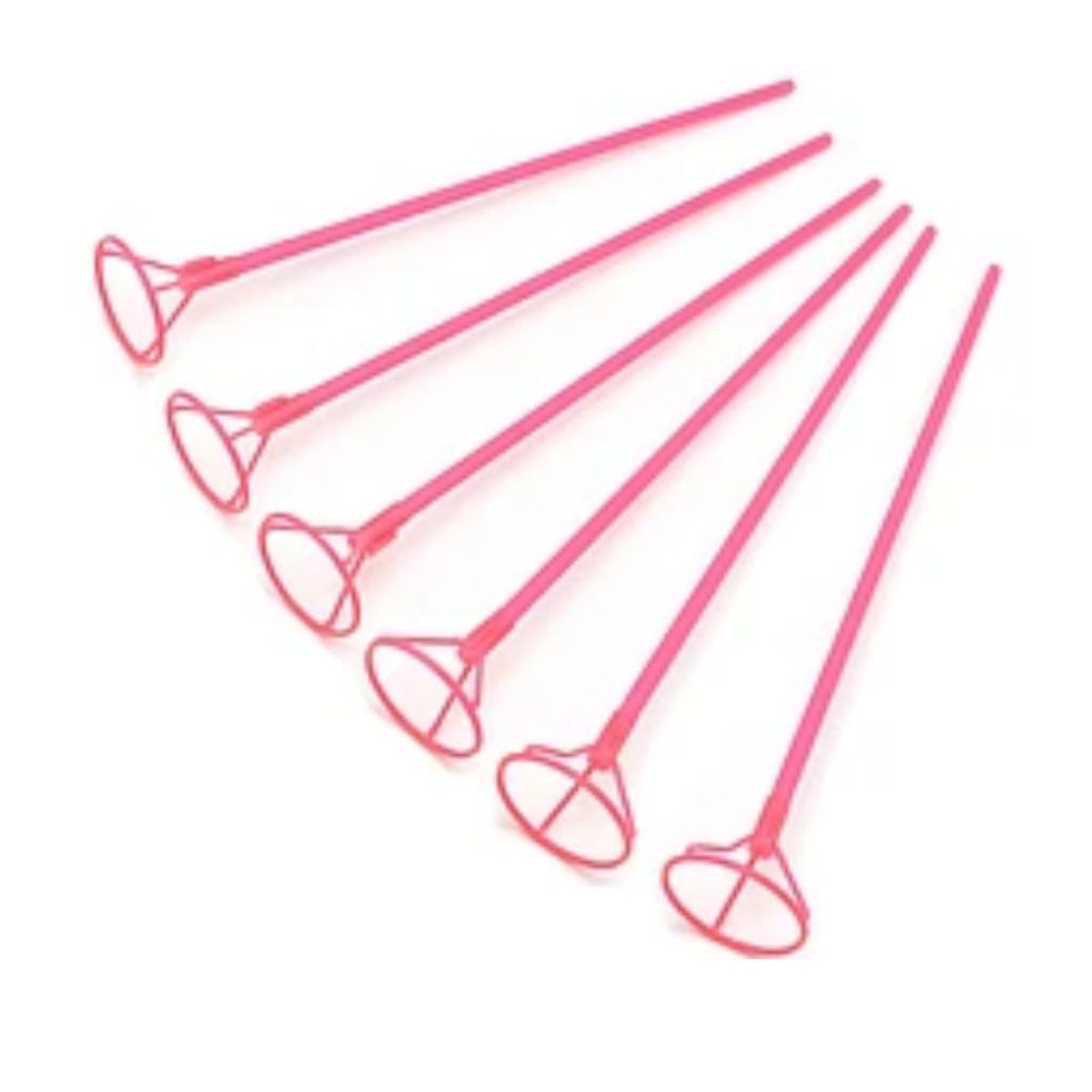 GENERICO - Varillas de globos rosado 6pcs 1x43cm