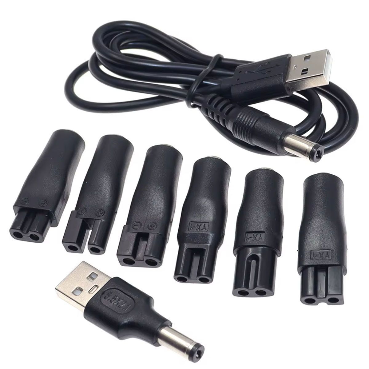 GENERICO - Cable USB Repuesto de Afeitadora y Cortadora de Pelo 6 en 1