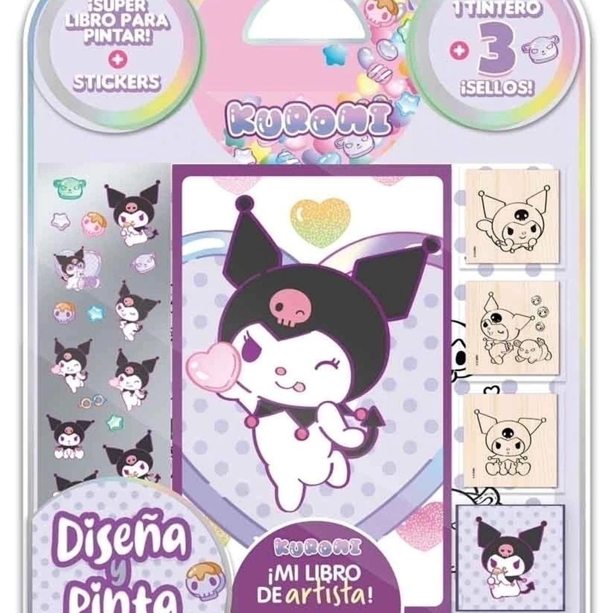 GENERICO - Blister Sellos Diseña Y Pinta Kuromi