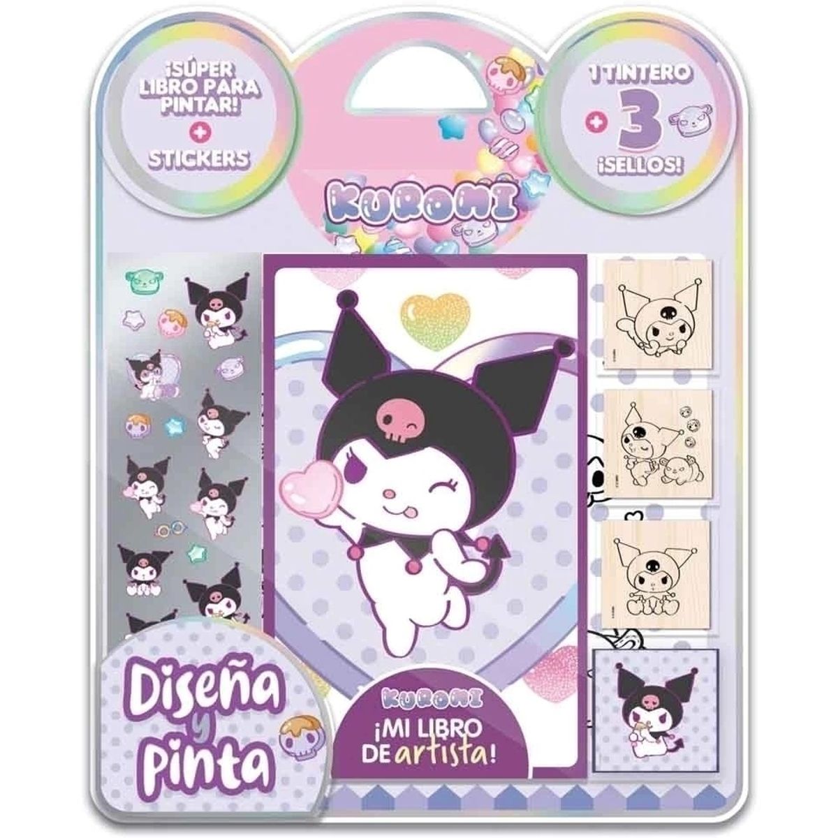 GENERICO - Blister Sellos Diseña Y Pinta Kuromi