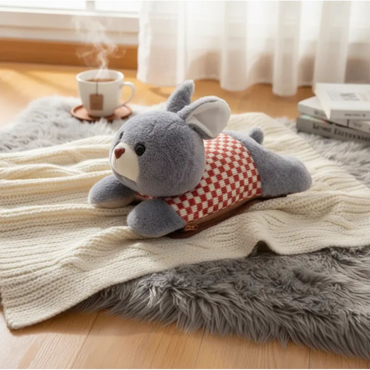 GENERICO - Guatero Caliente Peluche Conejo  25cm