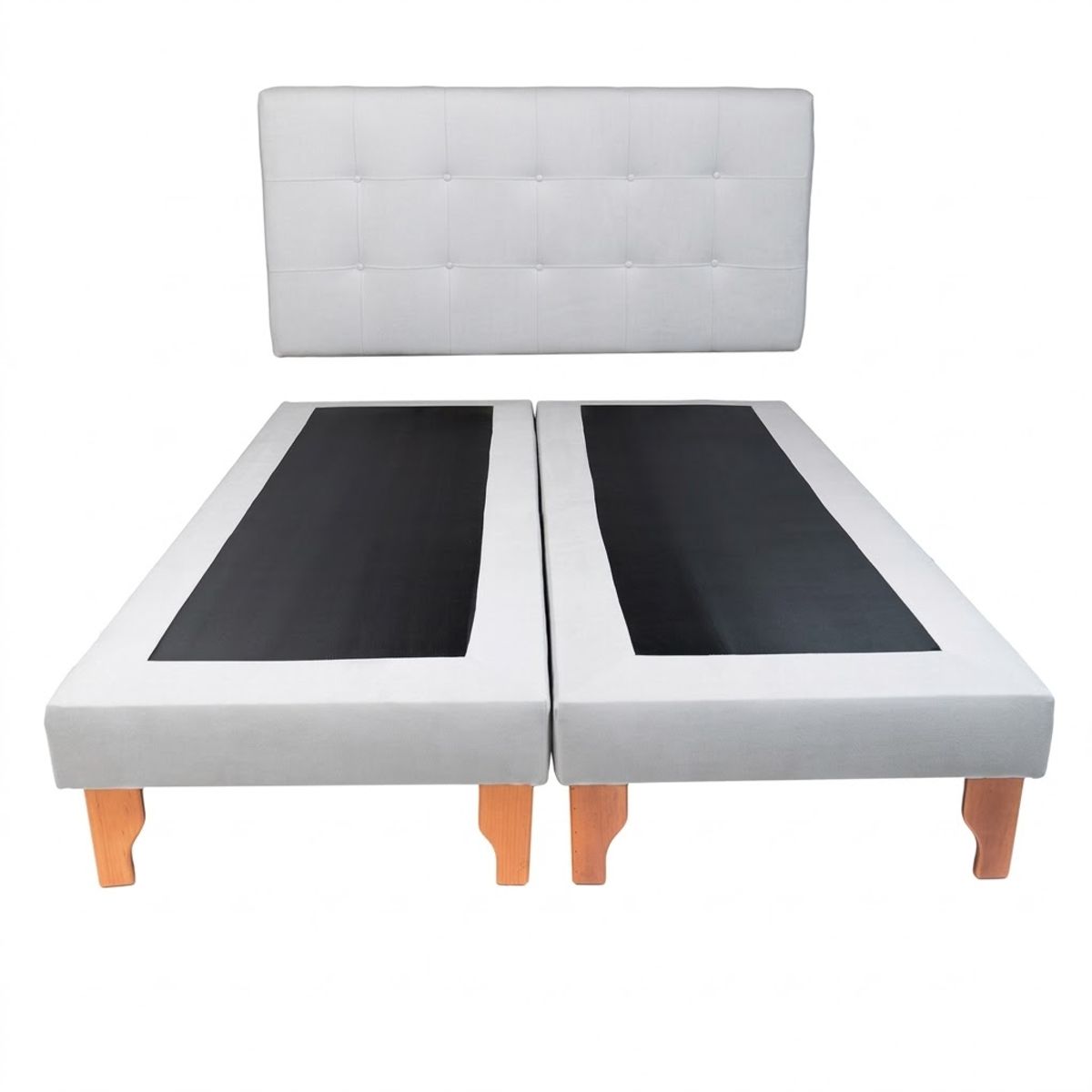 GENERICO - CAMA DOS PLAZA GRIS LINO.