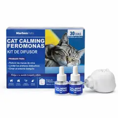 MARBEN PETS - Kit Difusor Calmante Marben de Feromonas Para Gato, 2 Meses