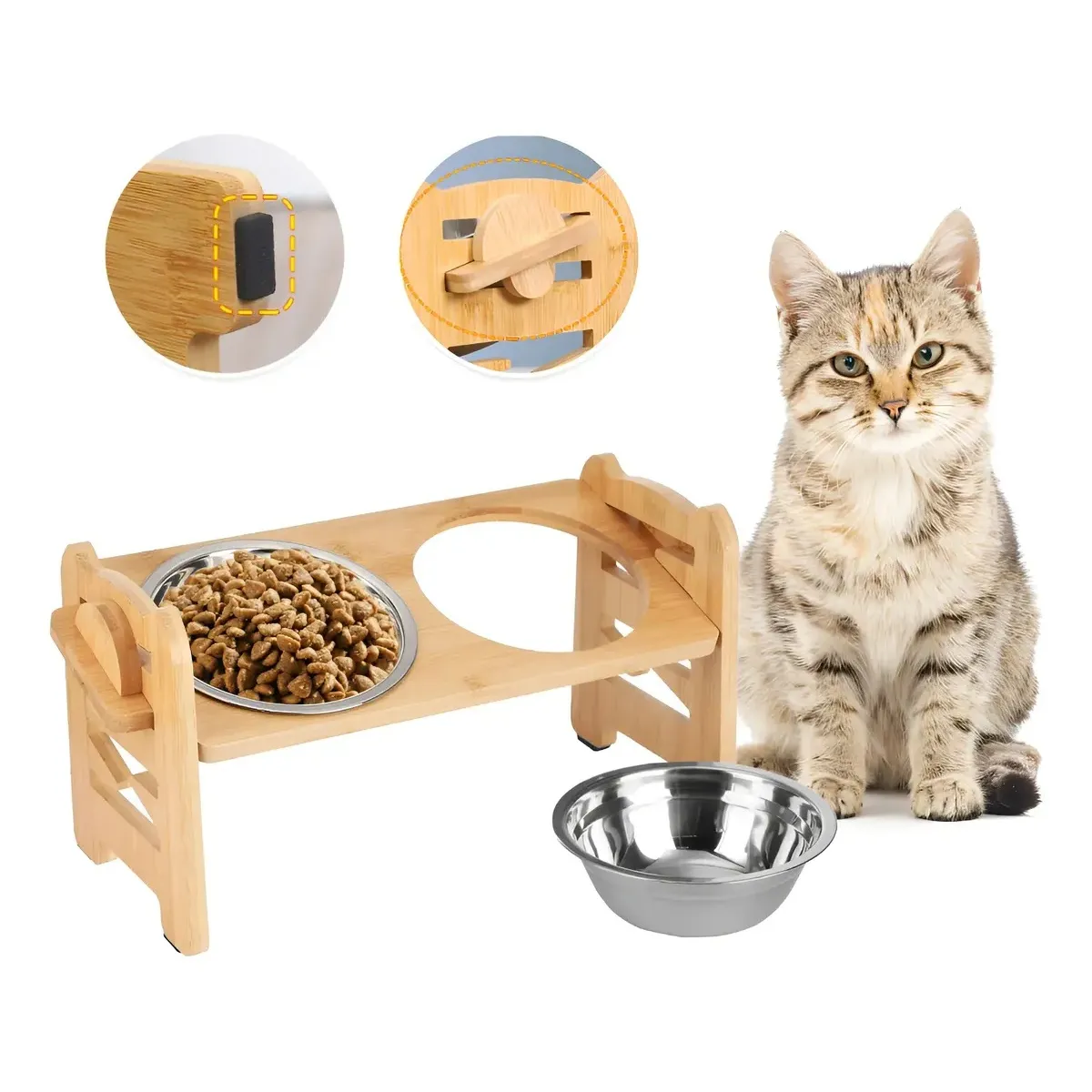 SHOP EHOME BAG - 2 En 1 Comedero Bebedero Ajustable Para Mascotas Perro Gato