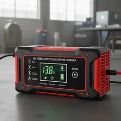 OEM - Cargador Inteligente 12V 10A Auto Moto SUV Pantalla LCD Reparación