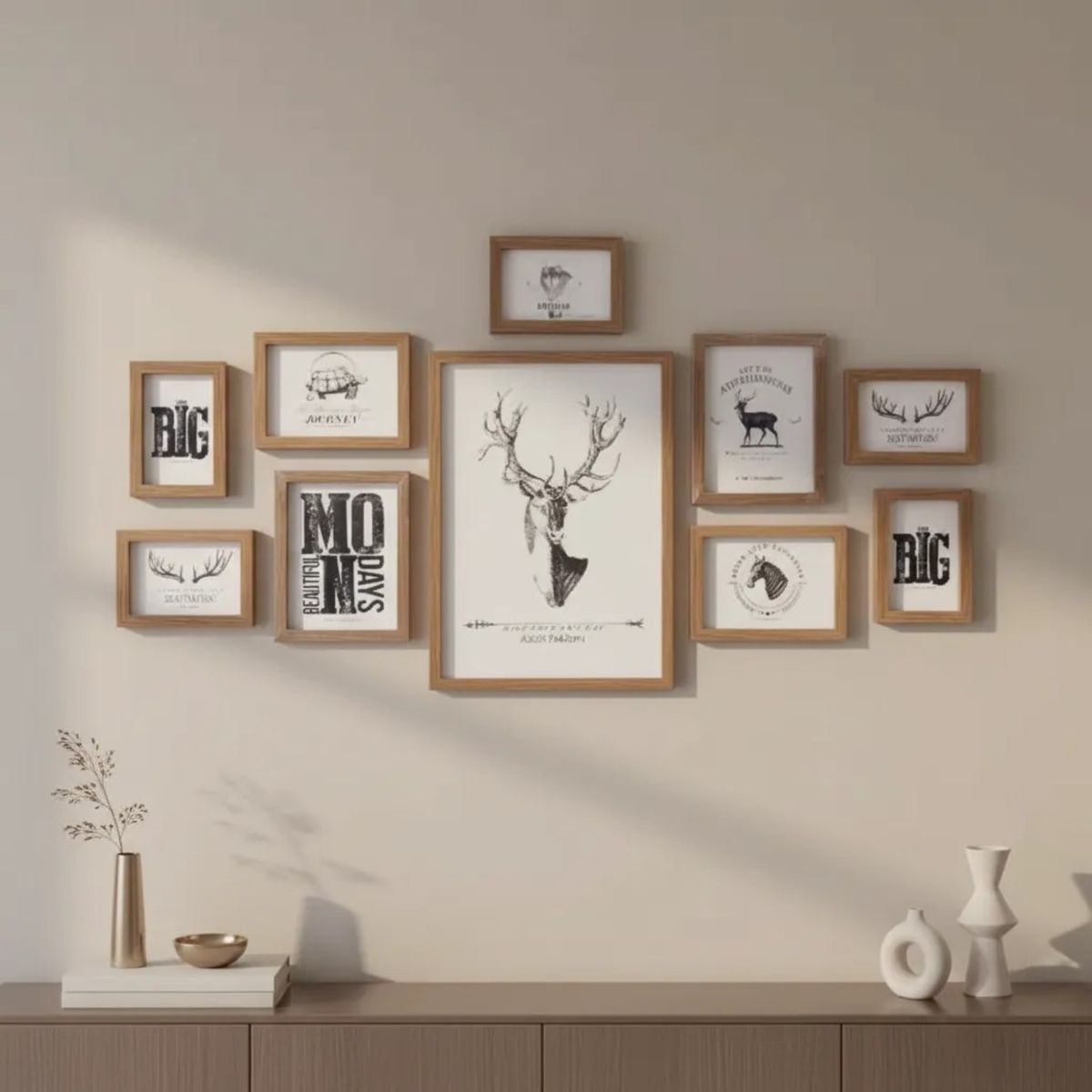 GENERICO - Set De 10 Marcos Decorativos De Madera Para Fotos Y Láminas