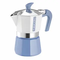 STERN - Cafetera MyMoka aluminio pulido 3 tazas color celeste