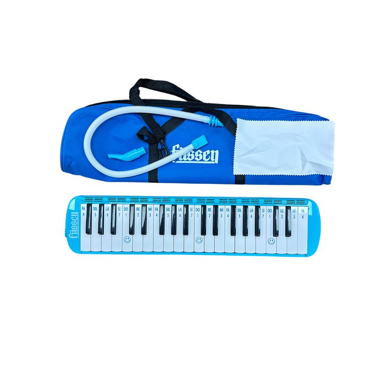 Melodica 37 Notas Fussen + Estuche + Boquilla Azul