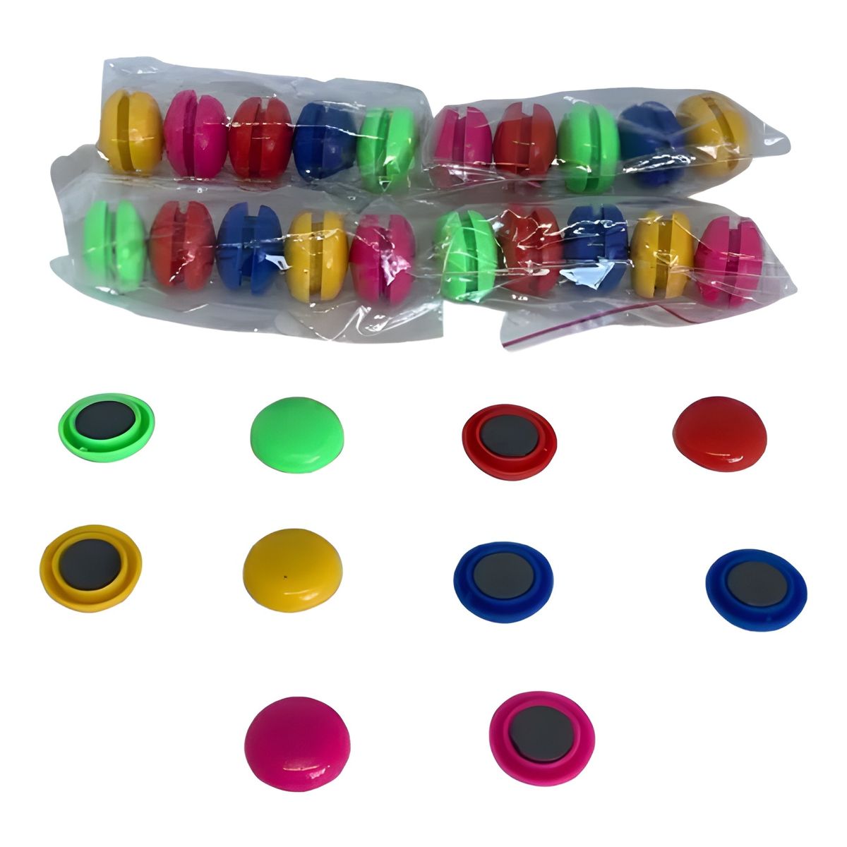 GENERICO - Pack 10 imanes para pizarra magnética surtido