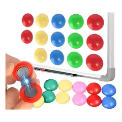 GENERICO - Pack 12 imanes para pizarra acrílica surtido