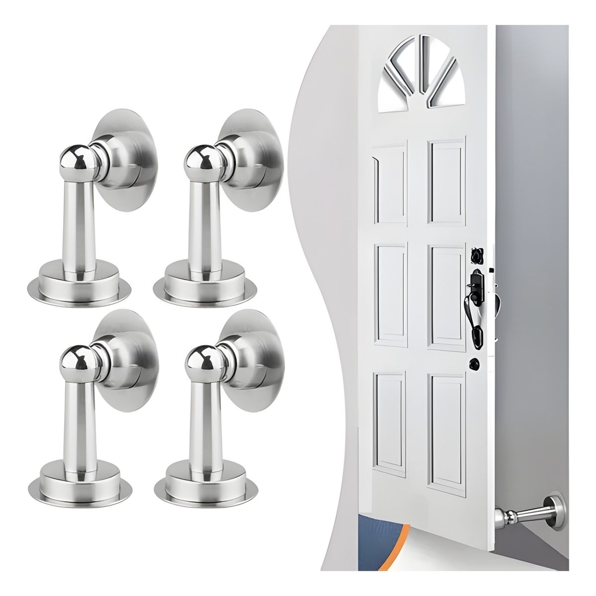 GENERICO - Pack 4 topes magnéticos para puerta