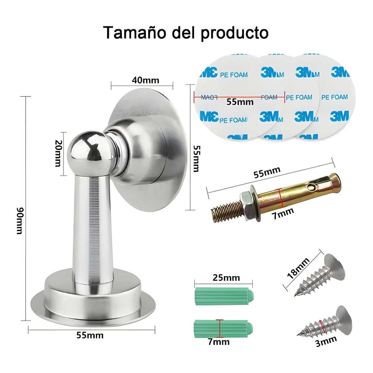 GENERICO - Pack 4 topes magnéticos para puerta