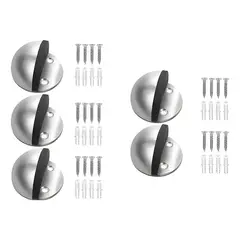 GENERICO - Pack 5 topes de puerta media luna satinado