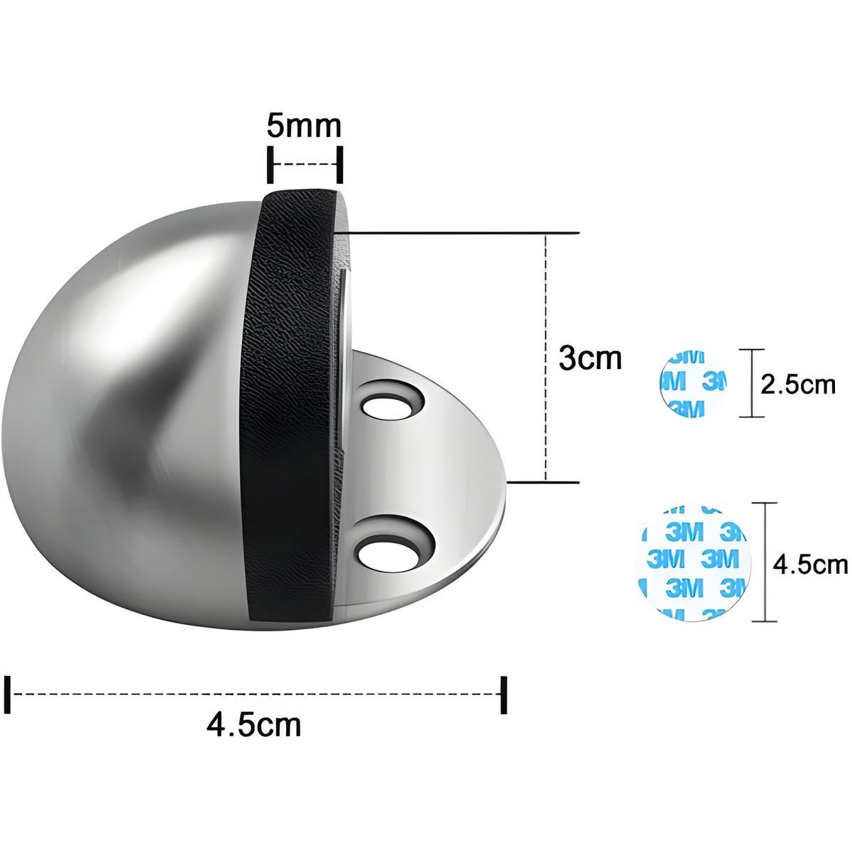 GENERICO - Pack 6 topes magnéticos para puerta