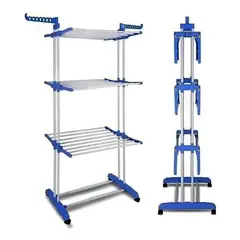SHOP EHOME BAG - Tendedero Vertical de 3 Niveles 170 x 126 x 64 cm Color Azul