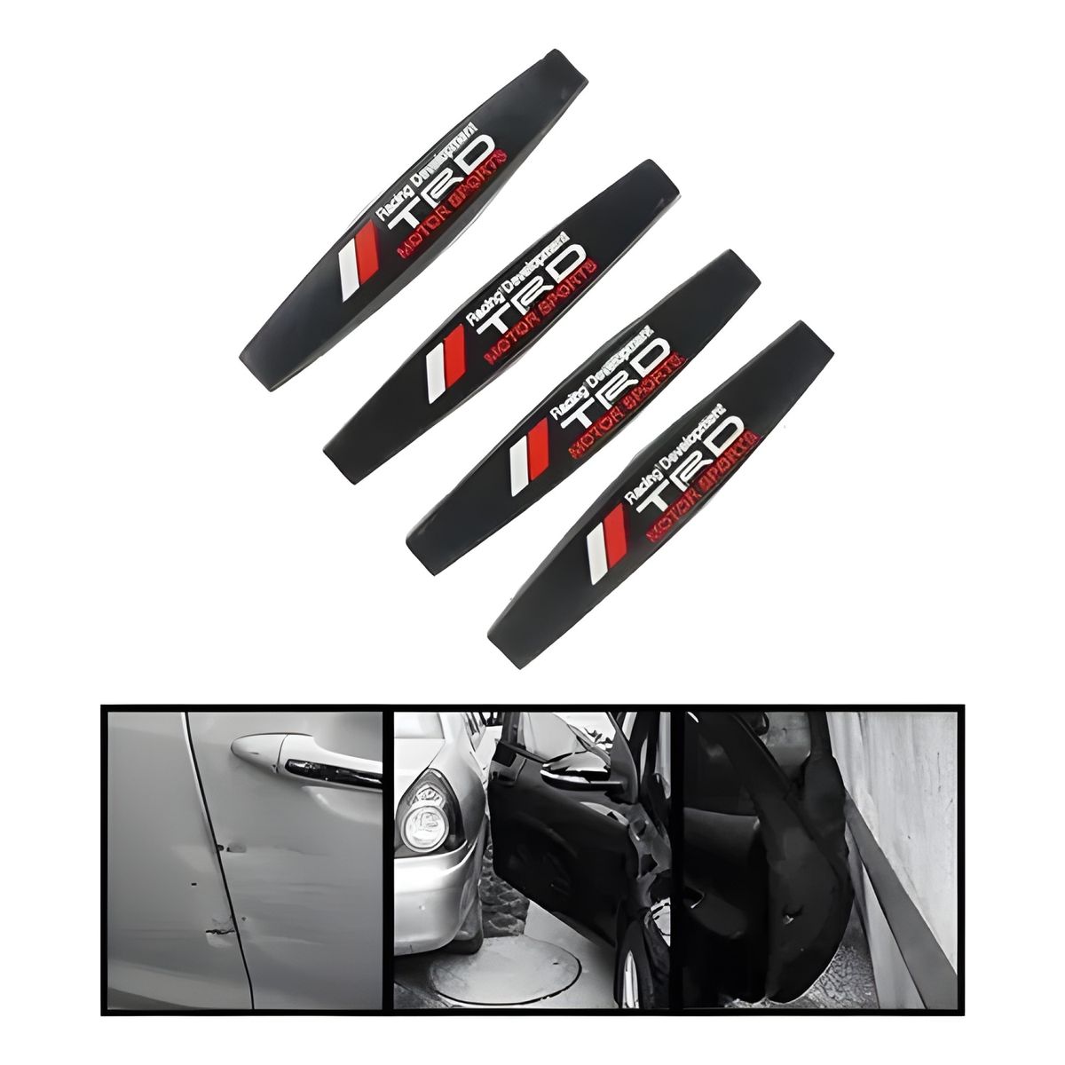 GENERICO - 4 Topes Puerta Goma Adhesivos Parachoques