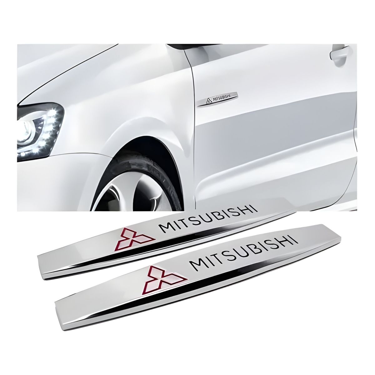 GENERICO - 4 Topes Puerta Metálicos Adhesivos Blanco