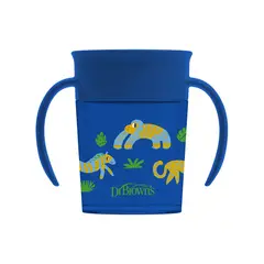 DR BROWN'S - Vaso Antiderrame 360° Con Asas 200ml 6M+ Dr. Brown´s Azul