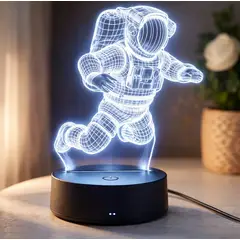 GENERICO - Lámpara De Mesa 3d Astronauta Decoracion Luz Led Gamer 18cm